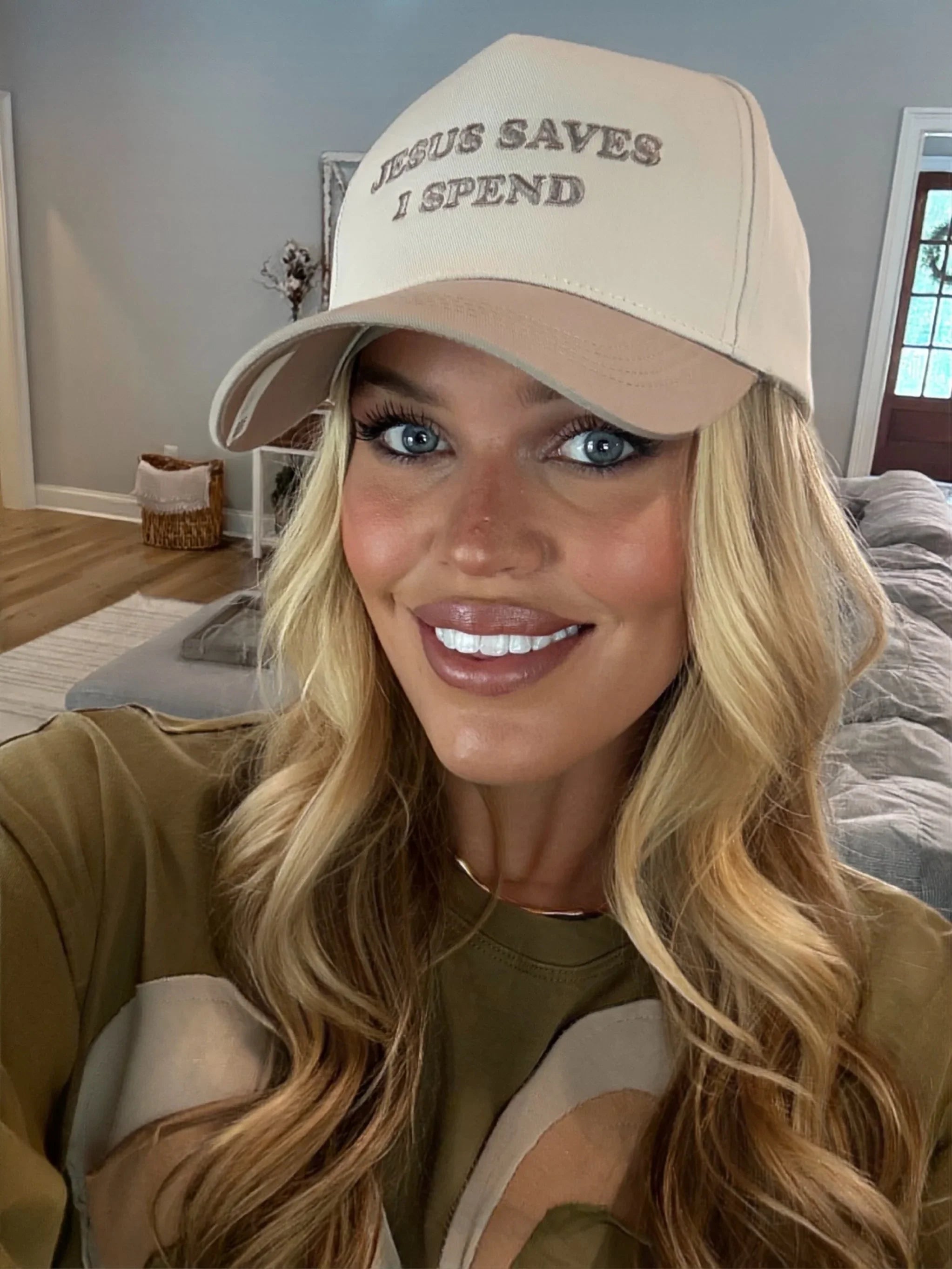 Jesus Saves I Spend Baseball Cap/Hat - Sassy and Southern