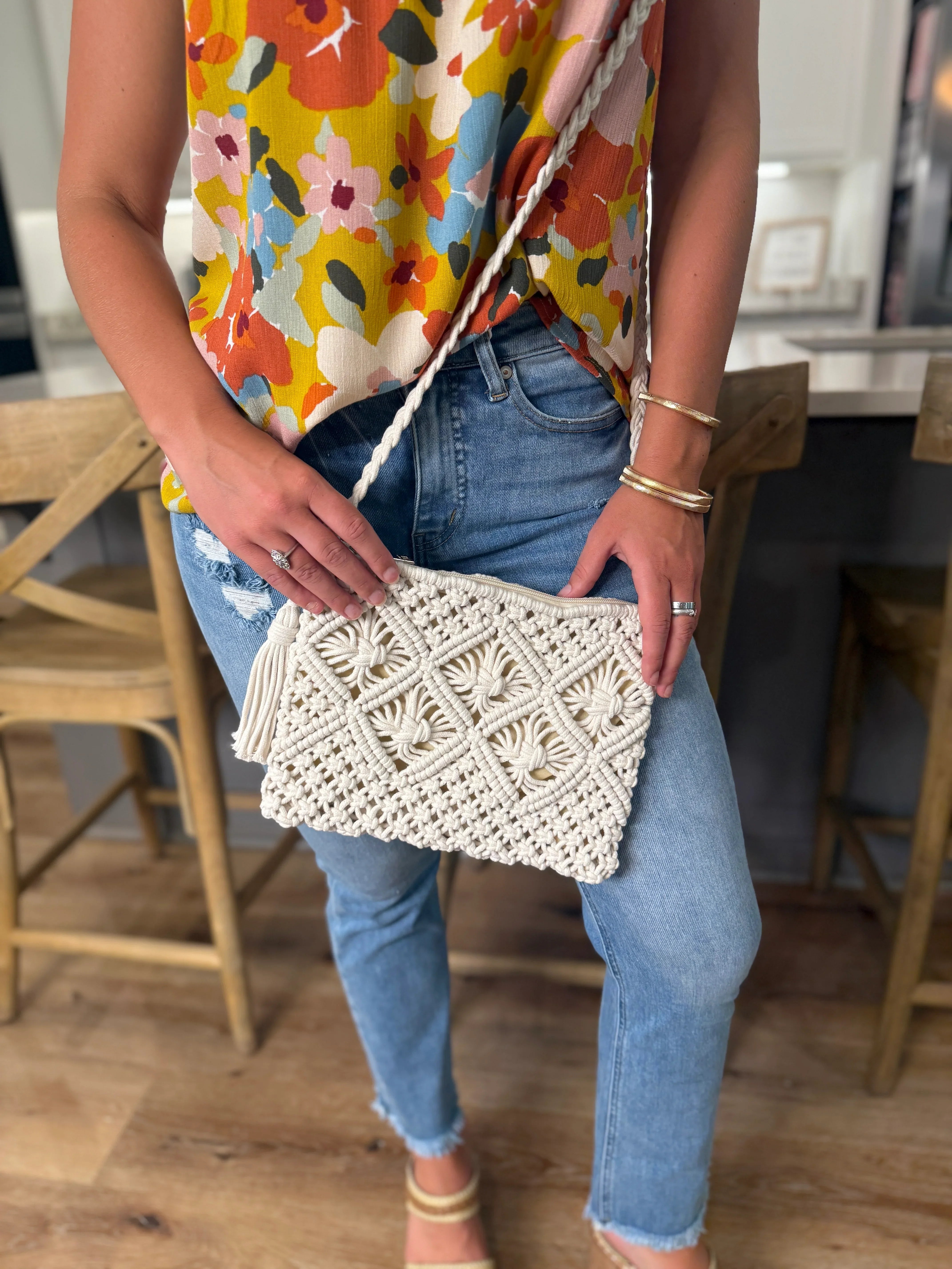 Crochet Look Crossbody Bag/Purse - Sassy and Southern