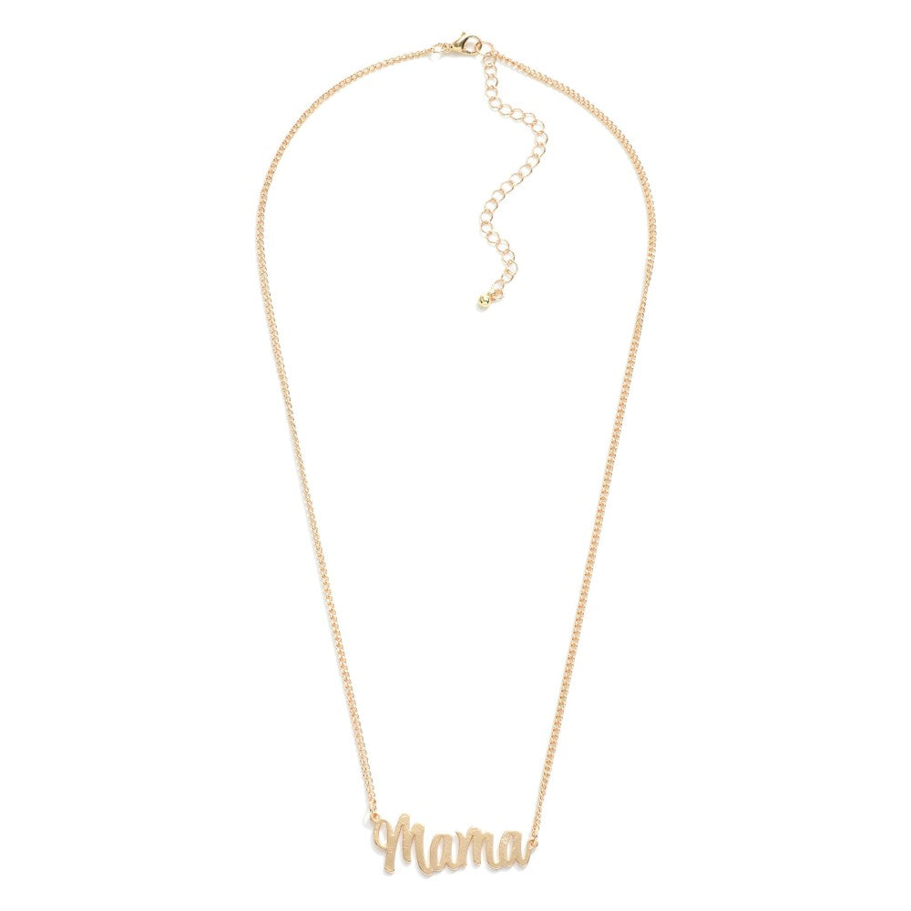 Mama Pendant Necklace (Gold) - Sassy & Southern