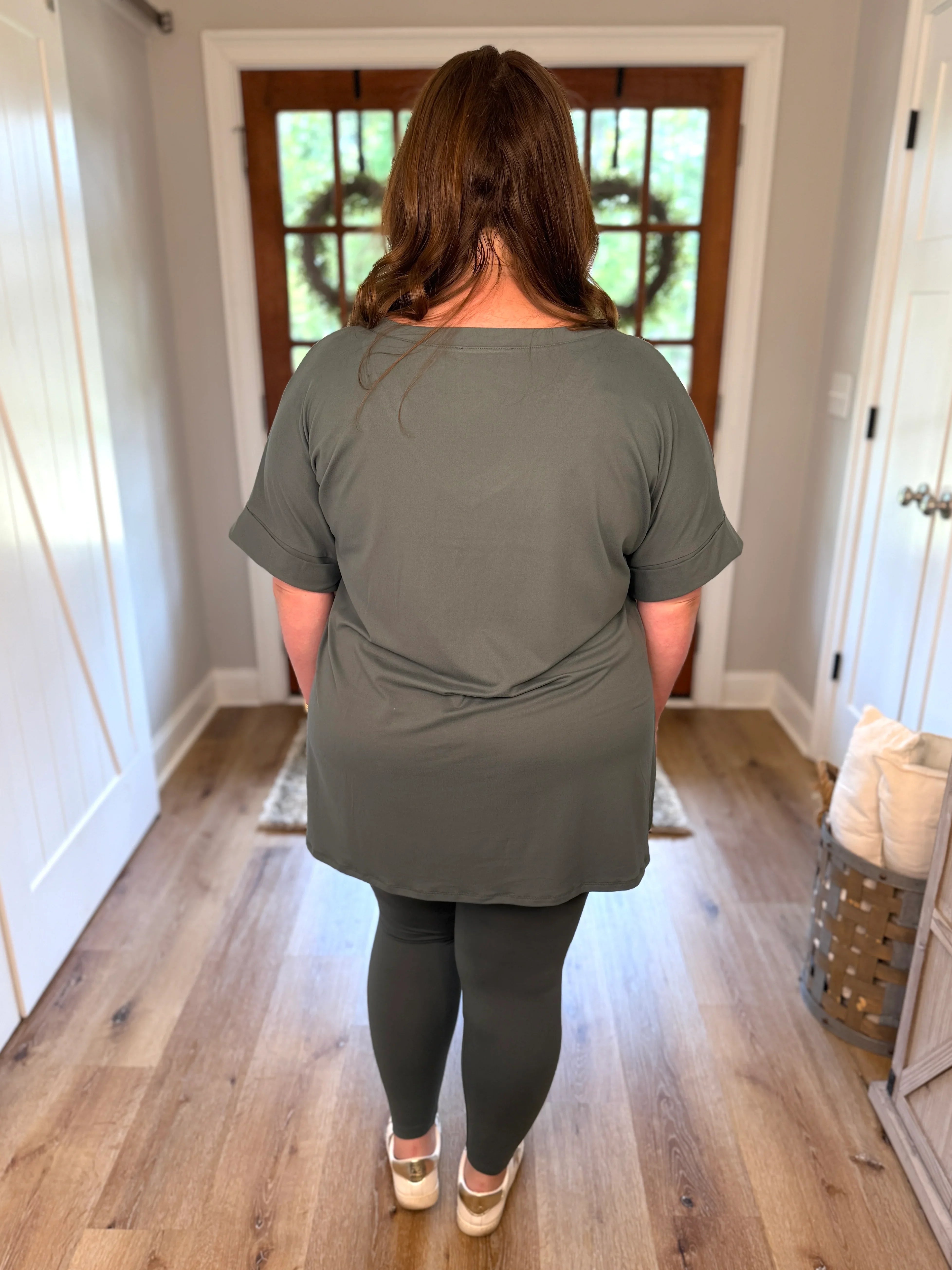 PENELOPE 2-Piece Legging/Top Lounge Set (Sage) (S-3X) - Sassy and Southern