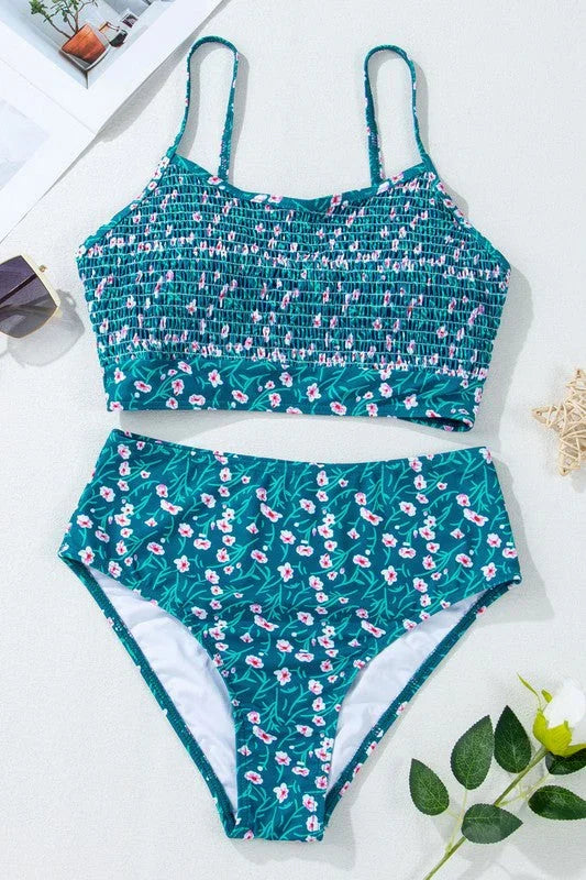 RAE Blue Two Piece Swimsuit Set Top & Bottoms (S-2X) - Sassy and Southern