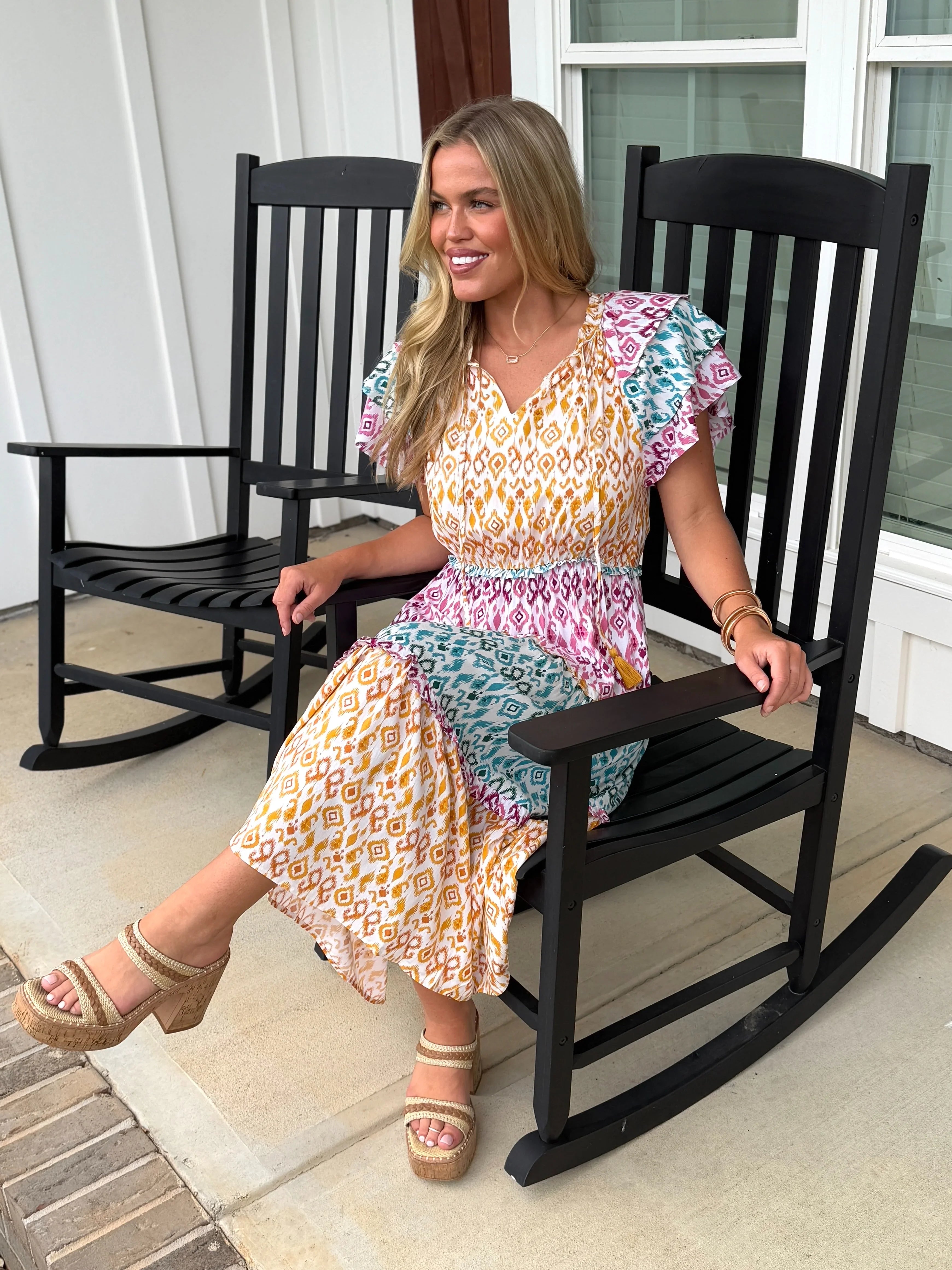 ASPEN Aztec Print Maxi Dress - Sassy and Southern