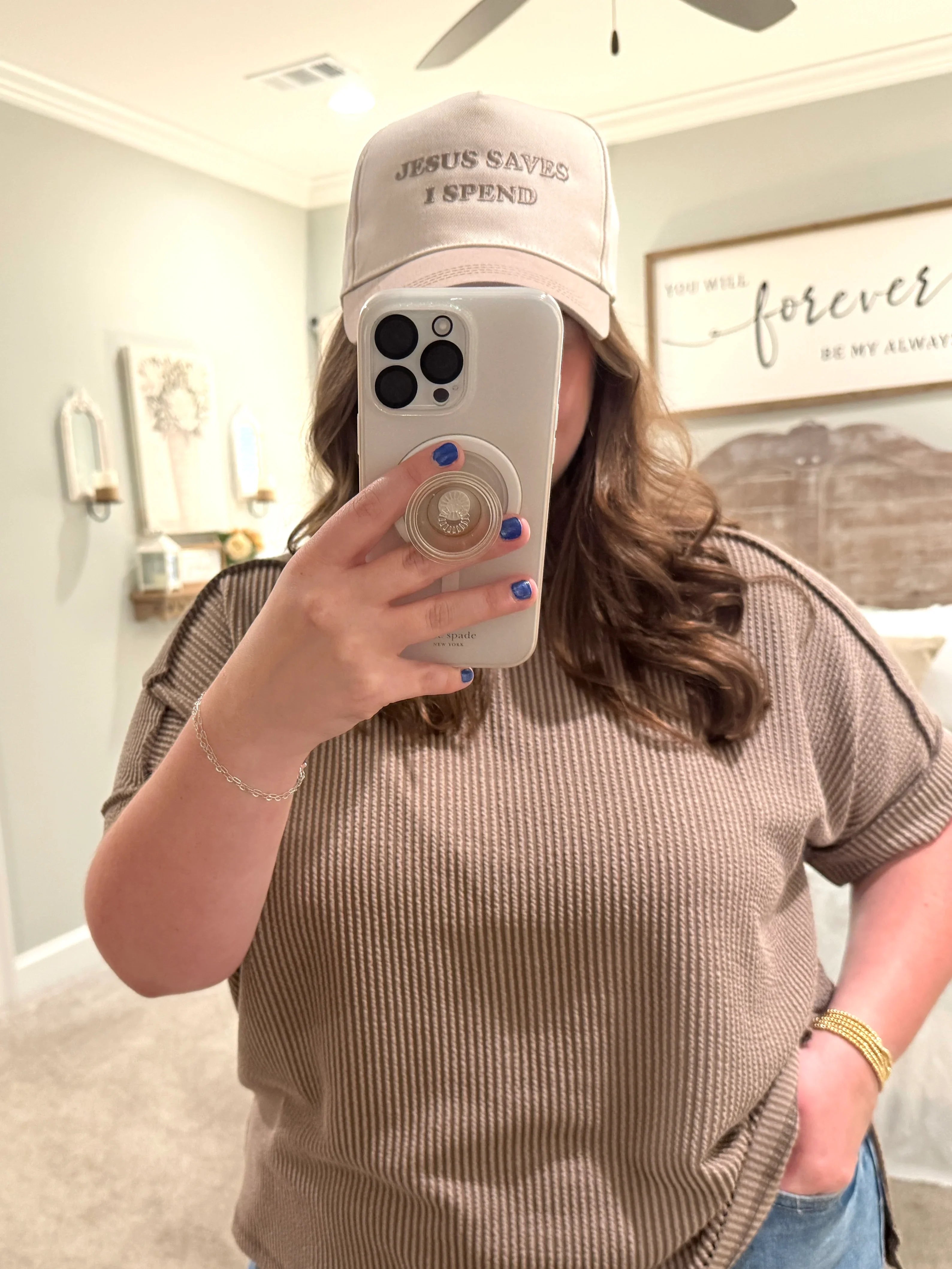 Jesus Saves I Spend Baseball Cap/Hat - Sassy and Southern