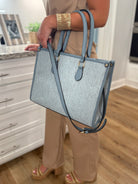 Blue Satchel Tote Bag/Purse - Sassy and Southern