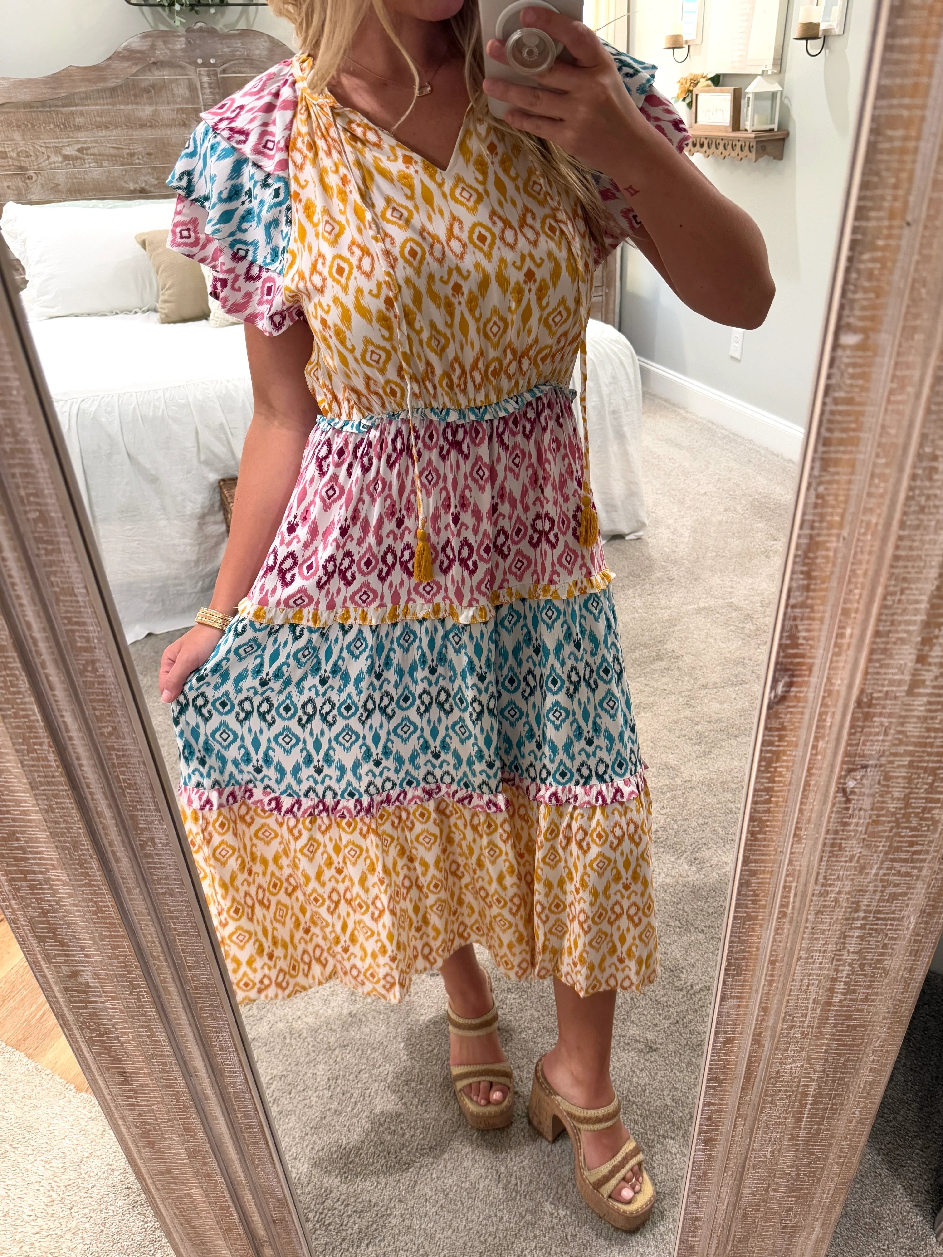 ASPEN Aztec Print Maxi Dress - Sassy and Southern