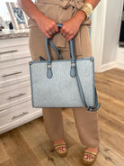Blue Satchel Tote Bag/Purse - Sassy and Southern