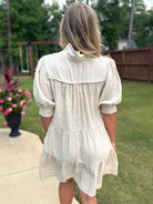 MADELYN Collared Cream Dress - Sassy and Southern