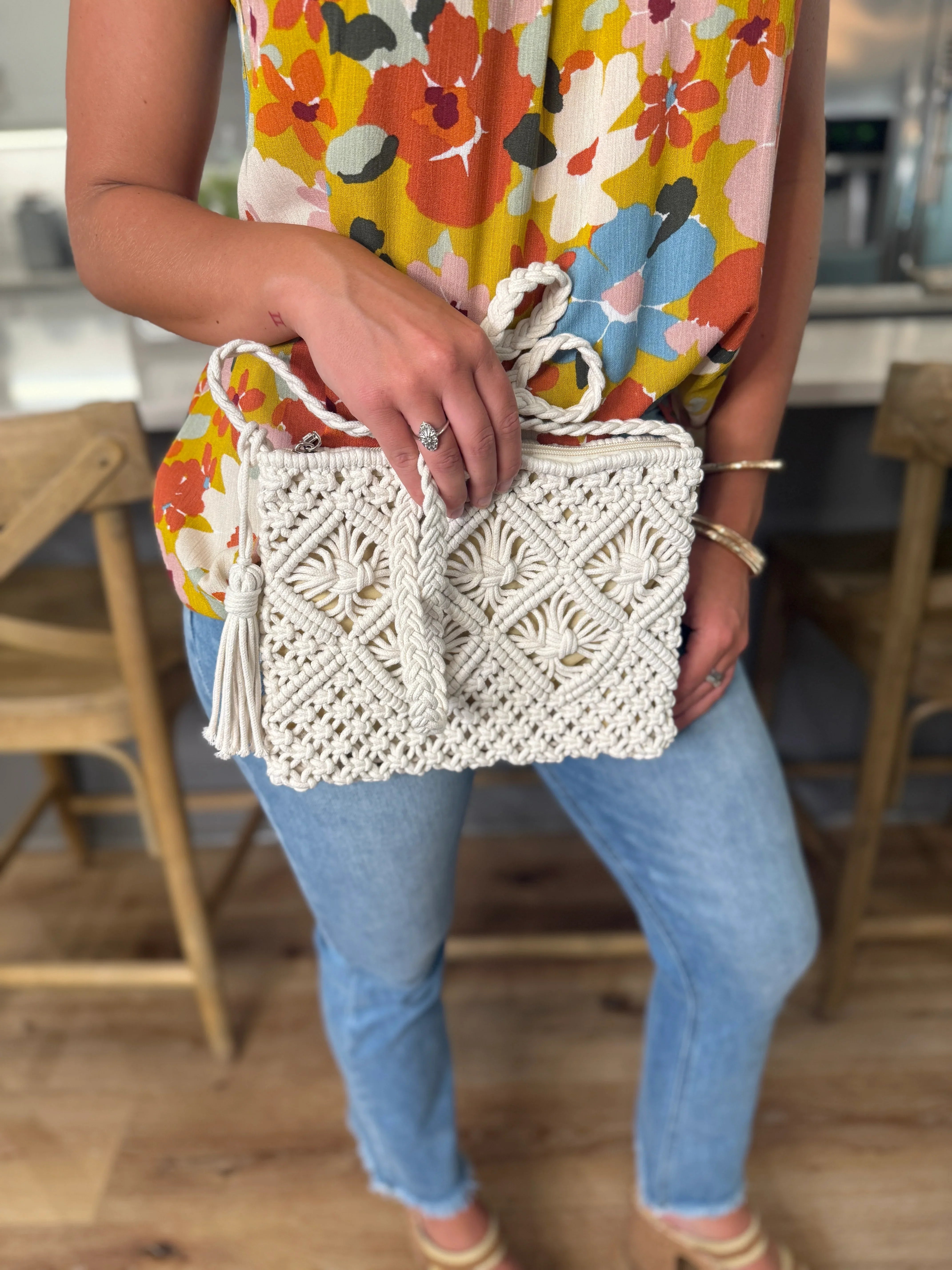 Crochet Look Crossbody Bag/Purse - Sassy and Southern