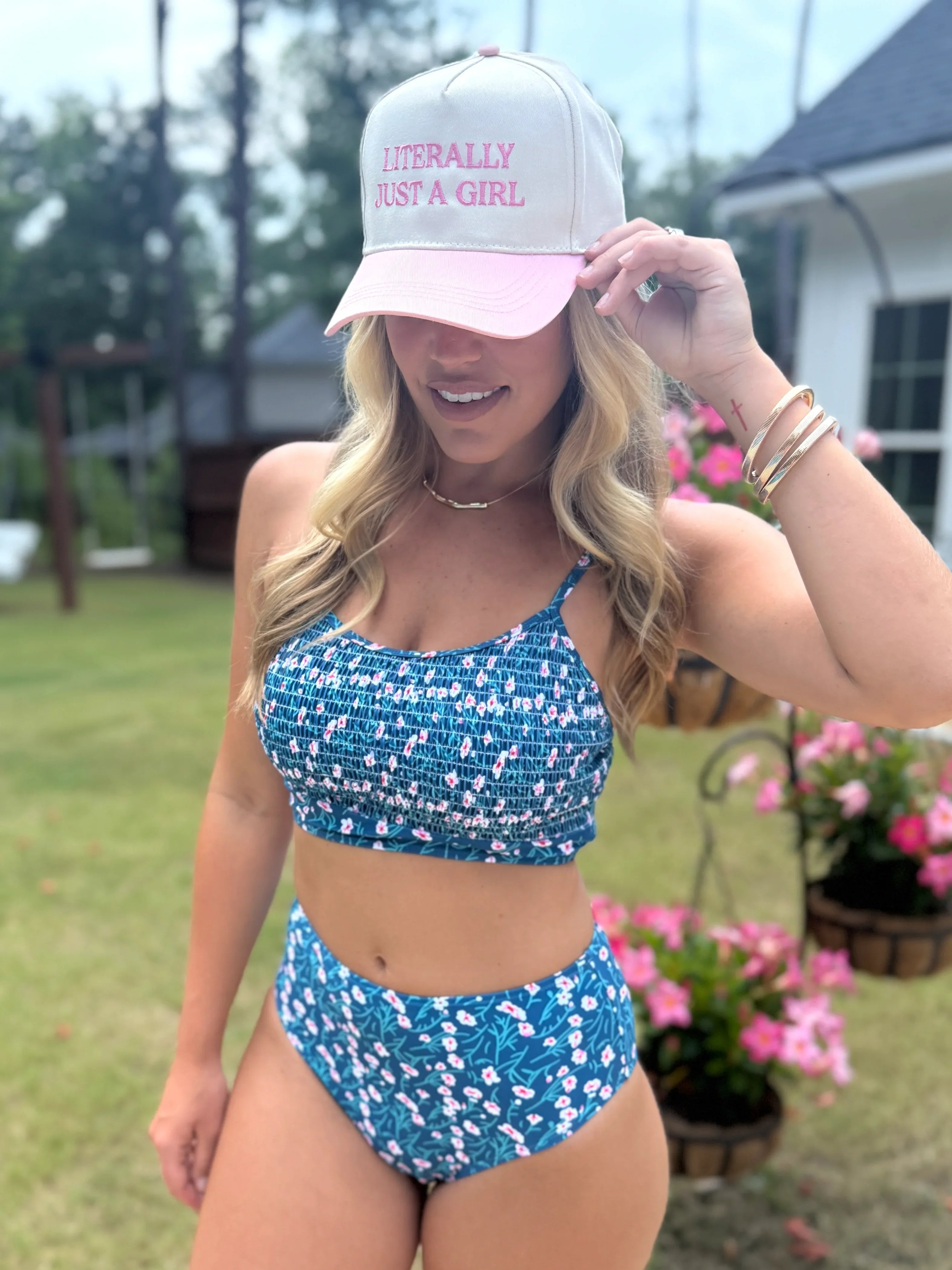 RAE Blue Two Piece Swimsuit Set Top & Bottoms (S-2X) - Sassy and Southern