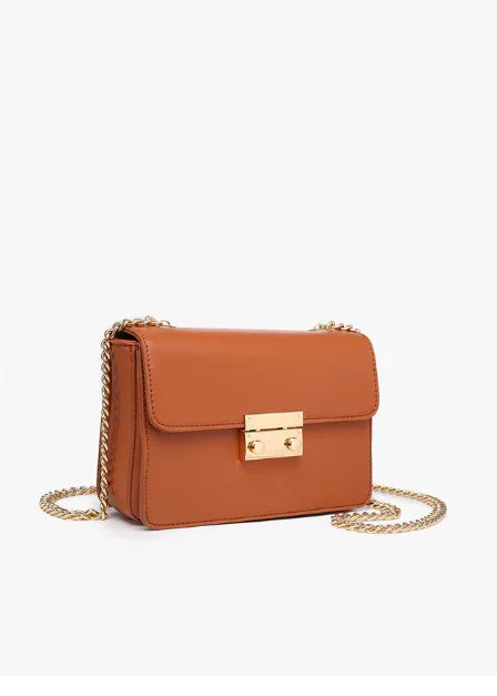 Light Brown Flapover Crossbody Purse - Sassy and Southern