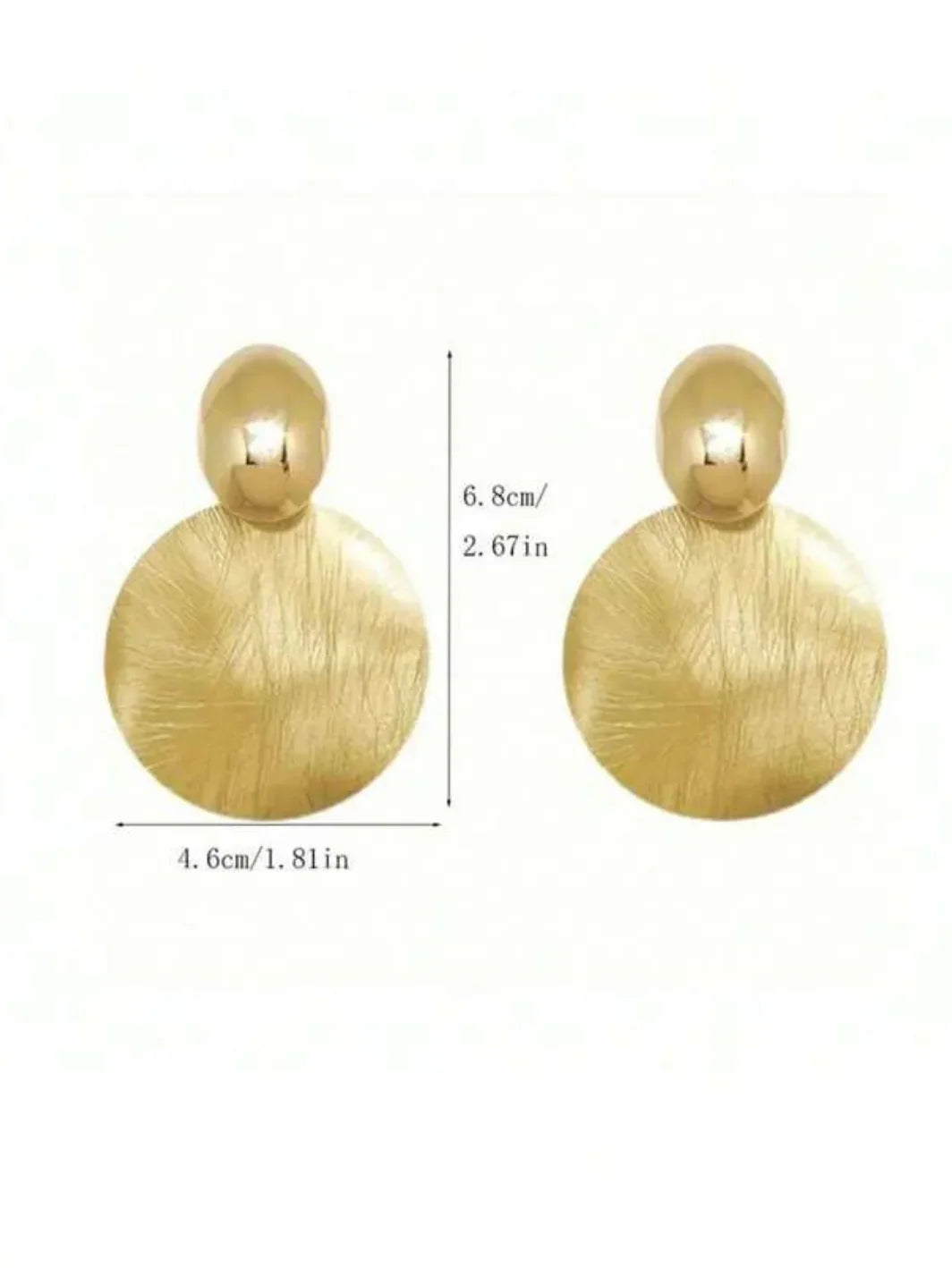 Layered Disc Pendant Earrings (Gold) - Sassy and Southern