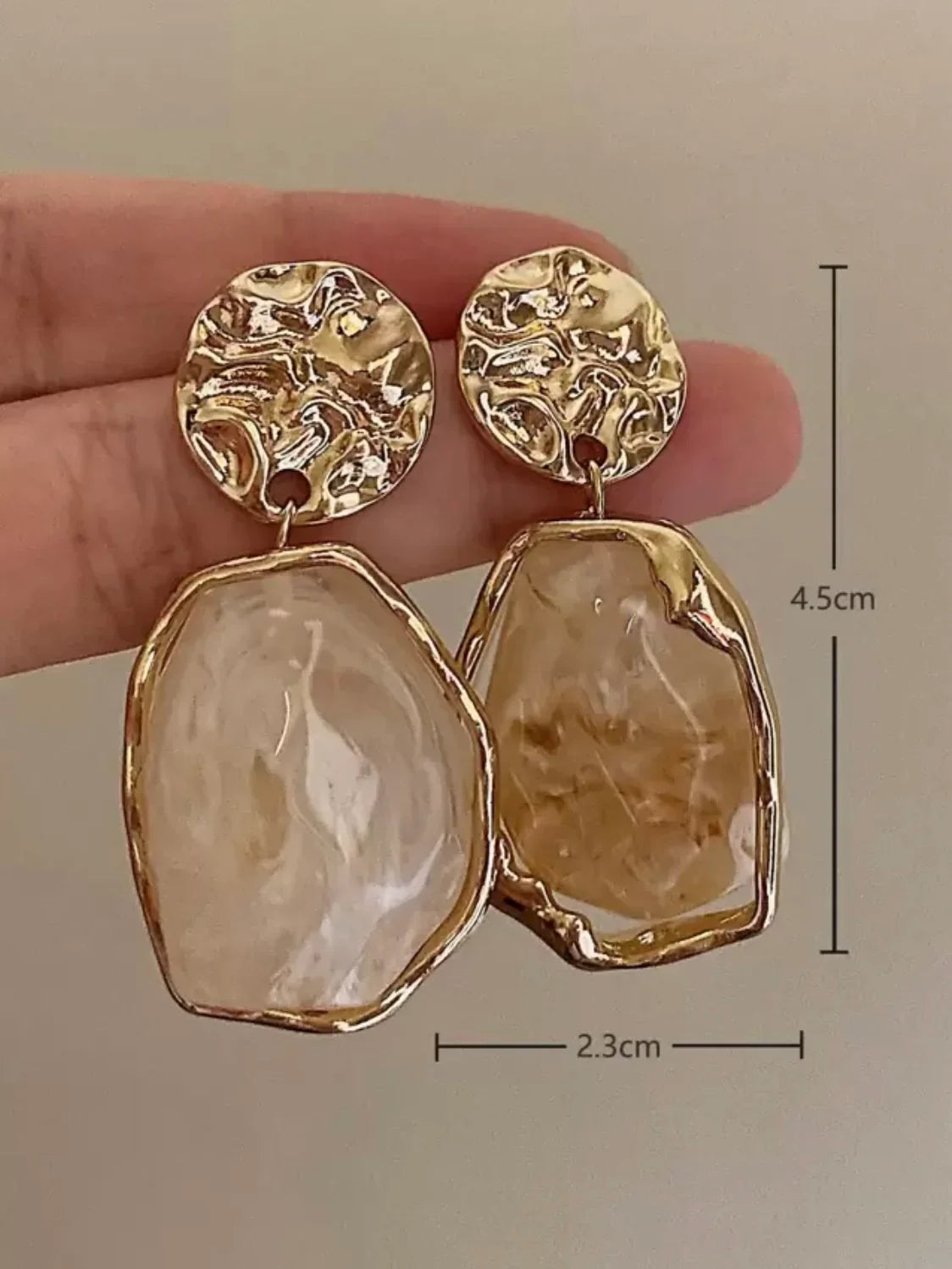 Textured Stone Earrings - Sassy and Southern