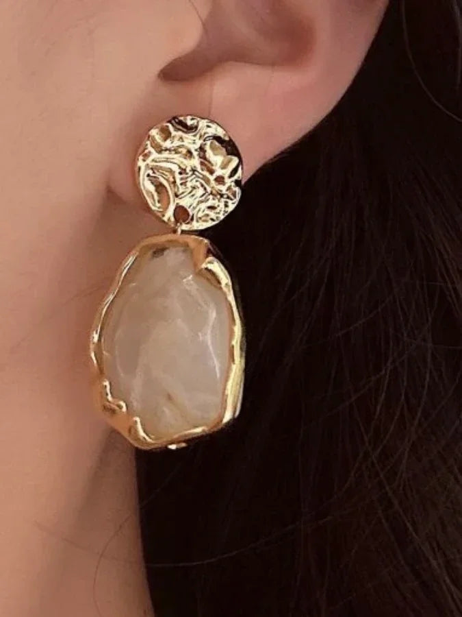 Textured Stone Earrings - Sassy and Southern