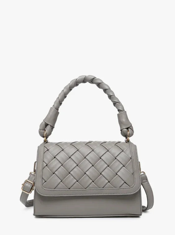 Leather Grey Quilted Look Purse - Sassy and Southern