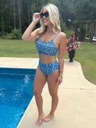 RAE Blue Two Piece Swimsuit Set Top & Bottoms (S-2X) - Sassy and Southern