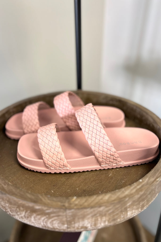 KENDALL Light Pink Slide on Braided Shoes - Sassy & Southern