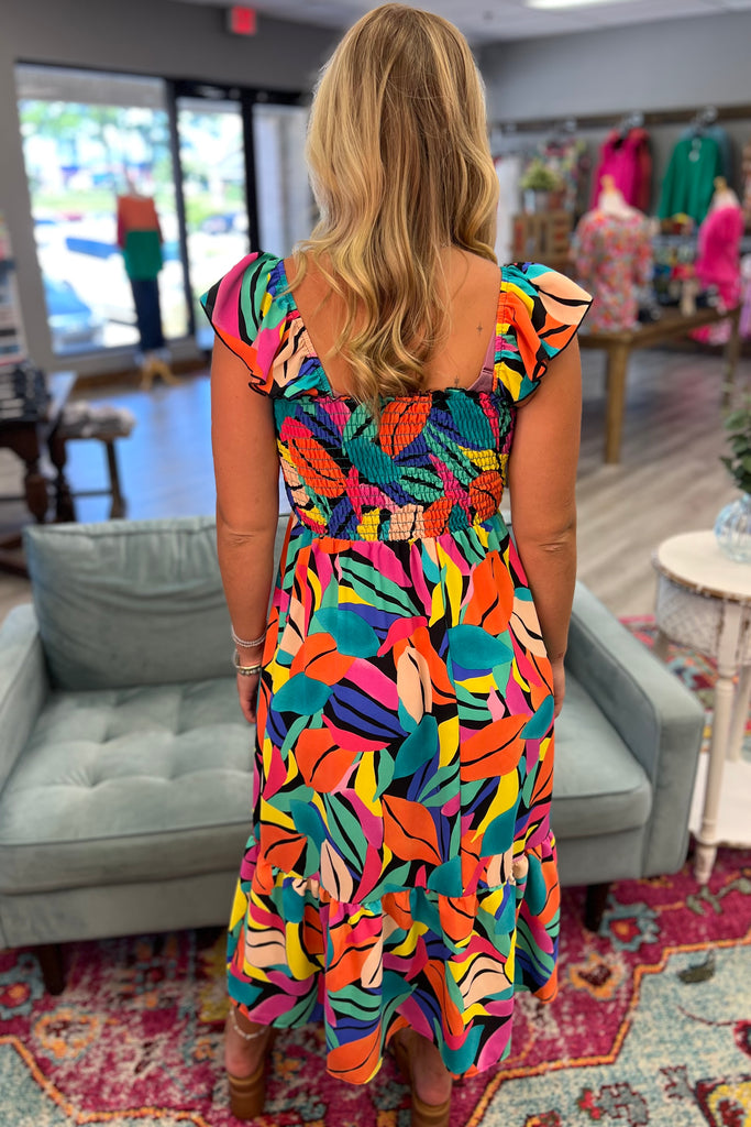 MARLEY Tropical Leaf Print Maxi Dress - Sassy & Southern