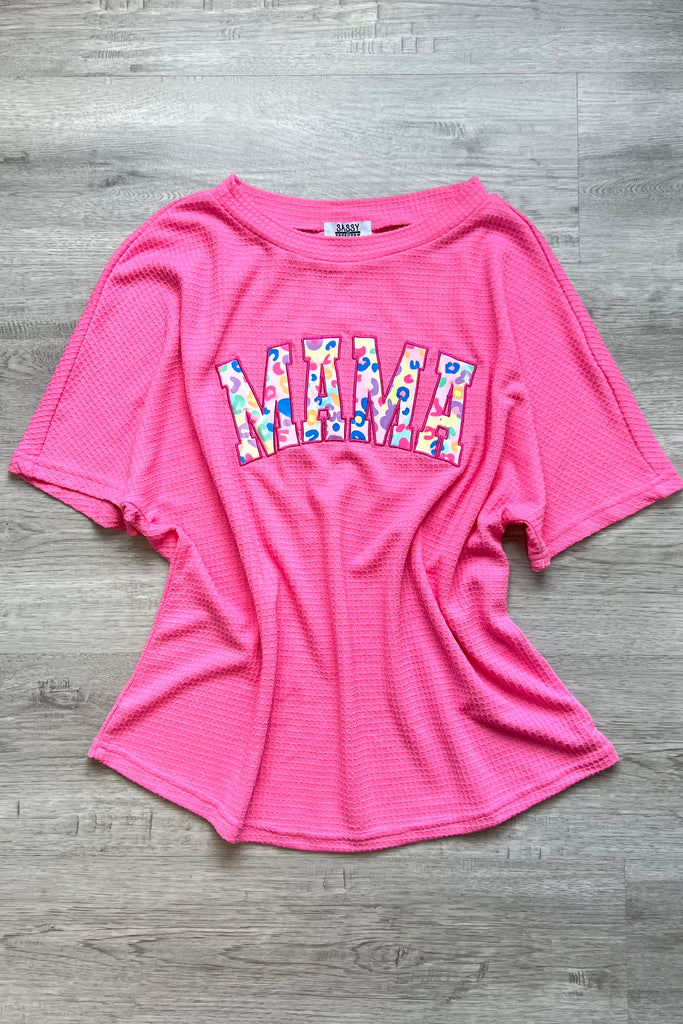 MAMA 2 Piece Waffle Set (Pink) - Sassy & Southern