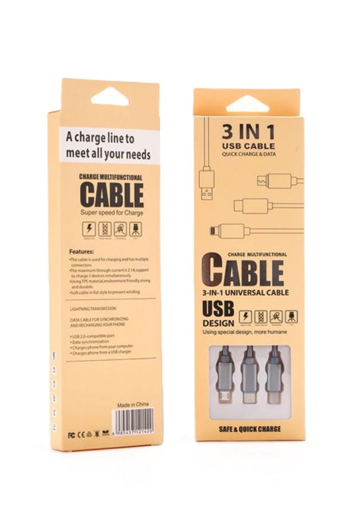 3 in 1 Universal Charging Cable - Sassy & Southern