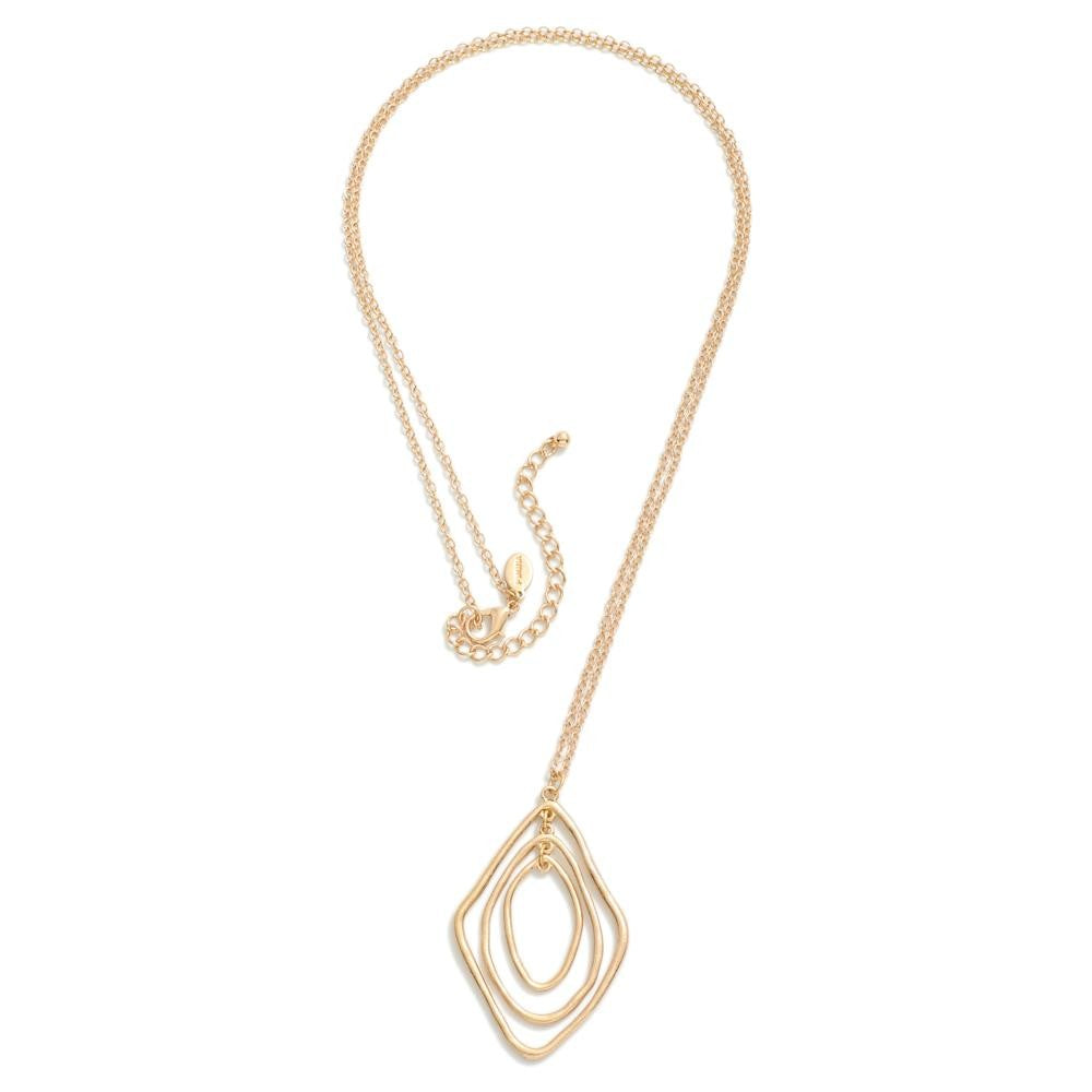 Nesting Geometric Shape Necklace (Gold/Silver) - Sassy & Southern