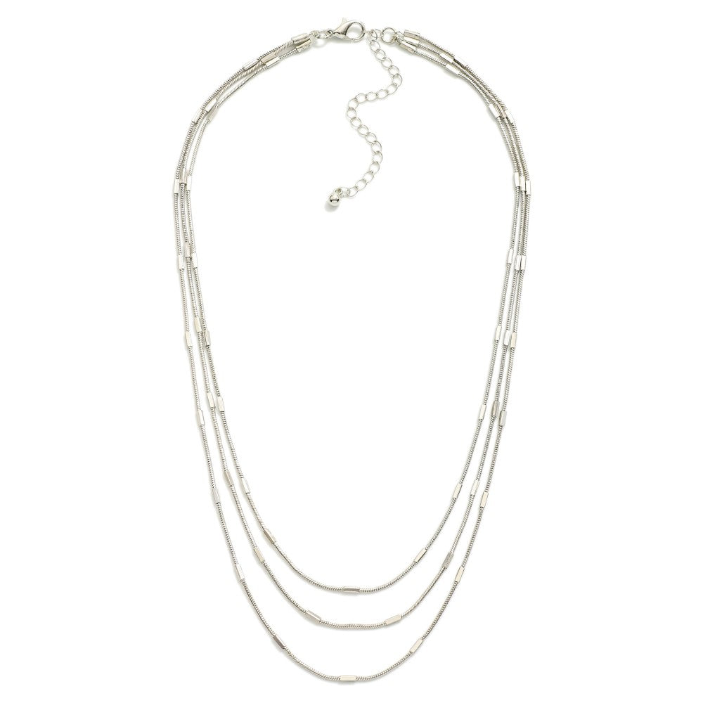 Layered Bar Station Necklace (Silver or Gold) - Sassy & Southern