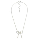 Silver Chain Necklace With Bow - Sassy and Southern
