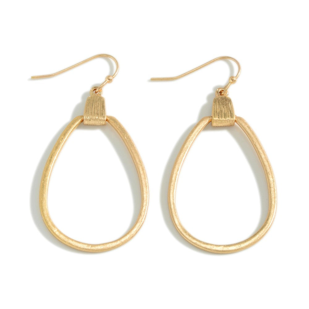 Worn Gold Teardrop Earrings - Sassy & Southern