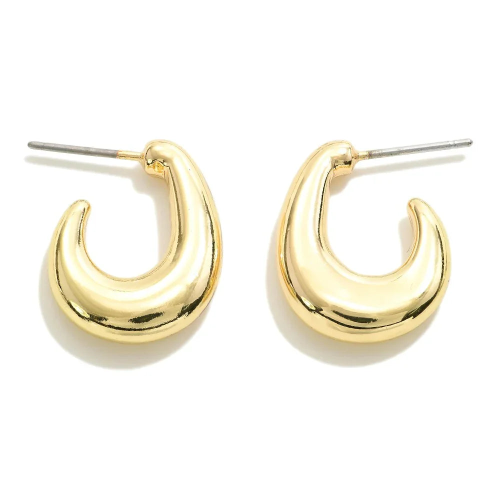 Simple Curl Hoop Earrings - Sassy and Southern