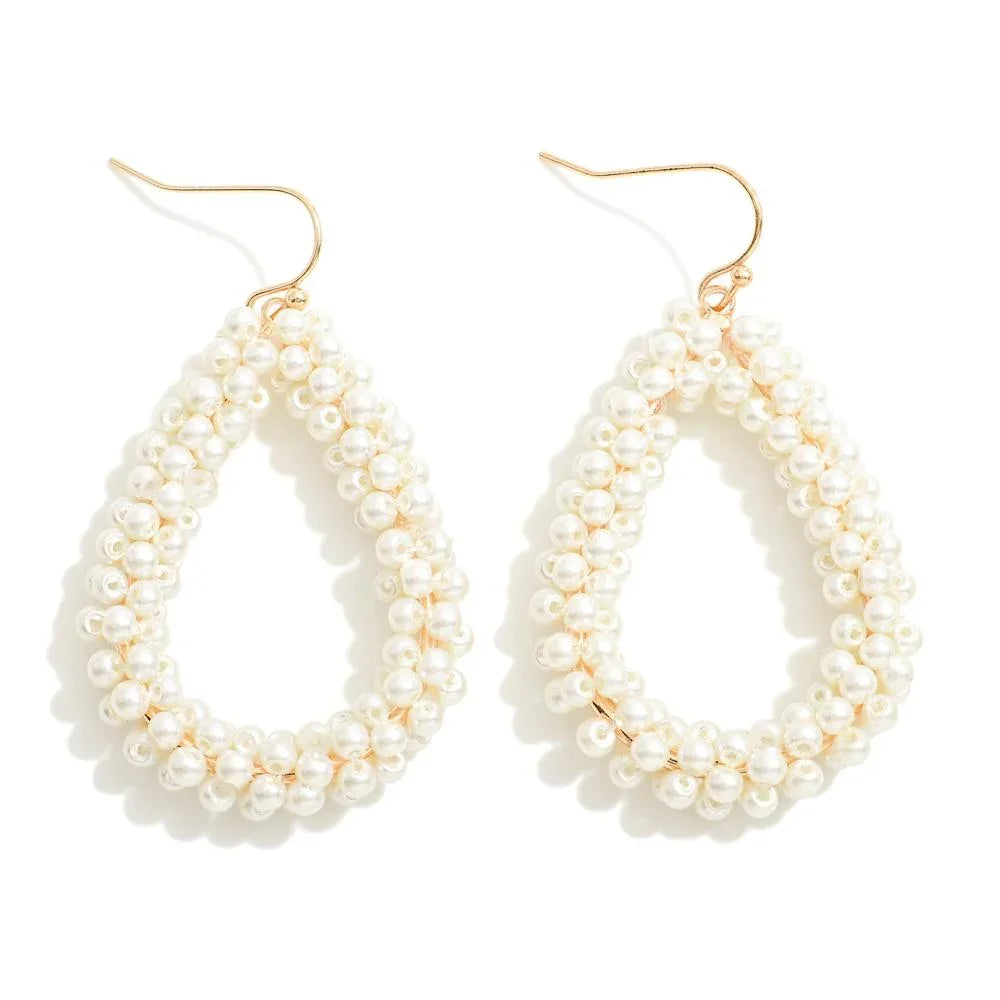 Pearl Wrapped Teardrop Earrings - Sassy and Southern