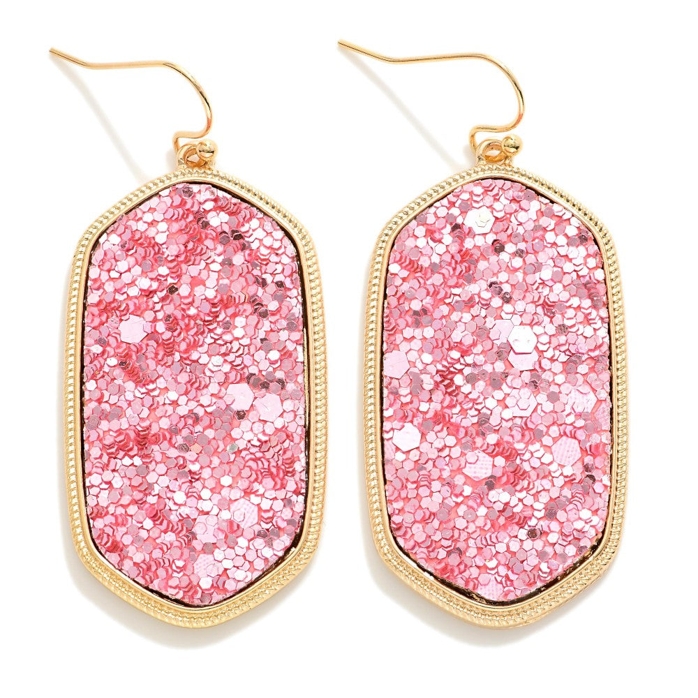 Glitter Hexagon Earrings (Various Colors) - Sassy & Southern