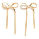 Bow Gold Chain Earrings - Sassy and Southern