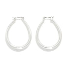 Tapered Hoop Earrings (Silver) - Sassy and Southern