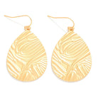 Textured Teardrop Earrings (Gold) - Sassy and Southern