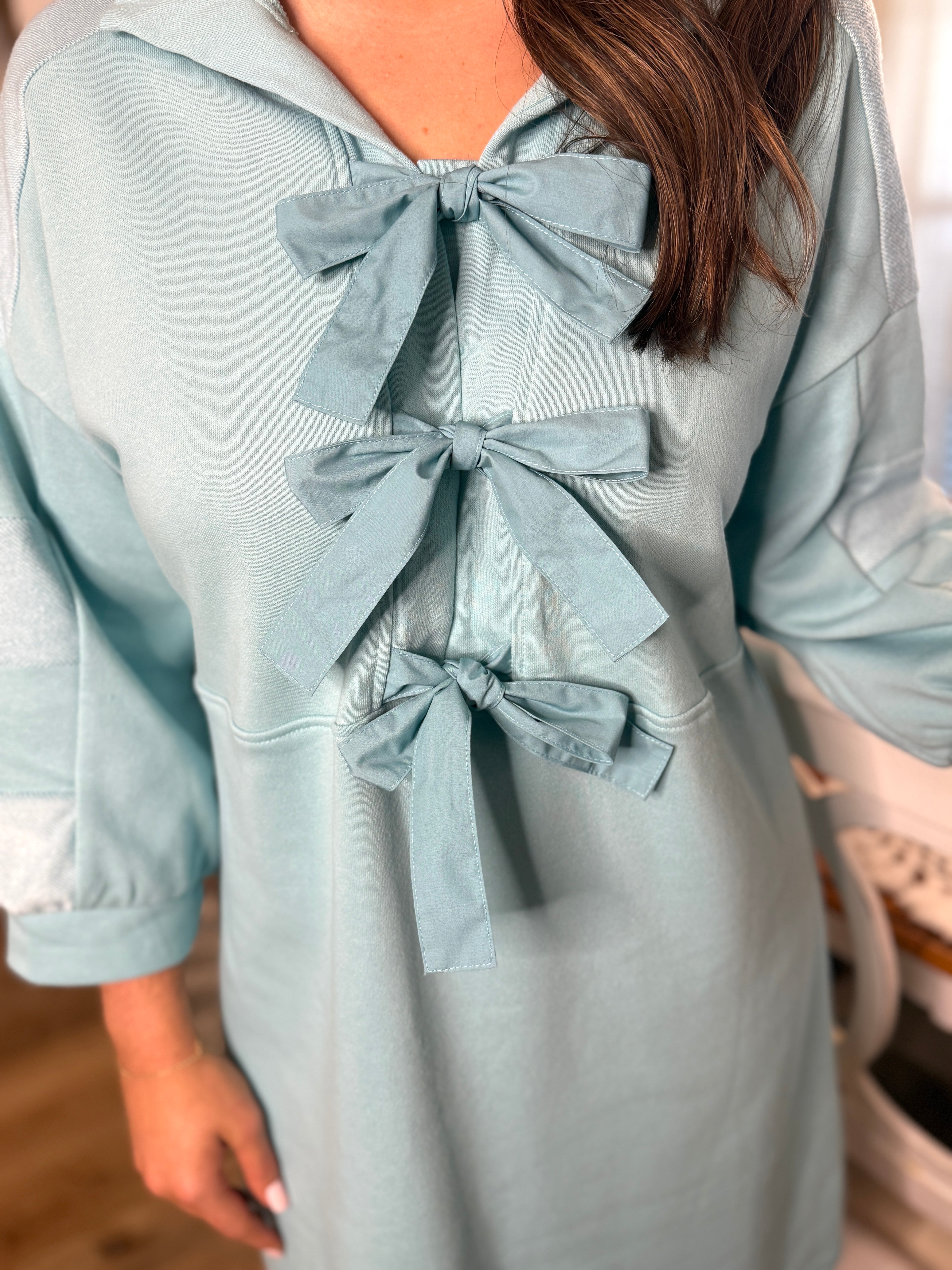 LUCY Bow Front Dress (Mint) | Women's | Sizes S-XL