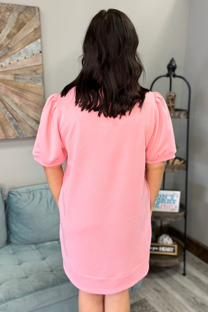 JOSIE Textured Dress (Light Pink) (Plus Size) - Sassy & Southern