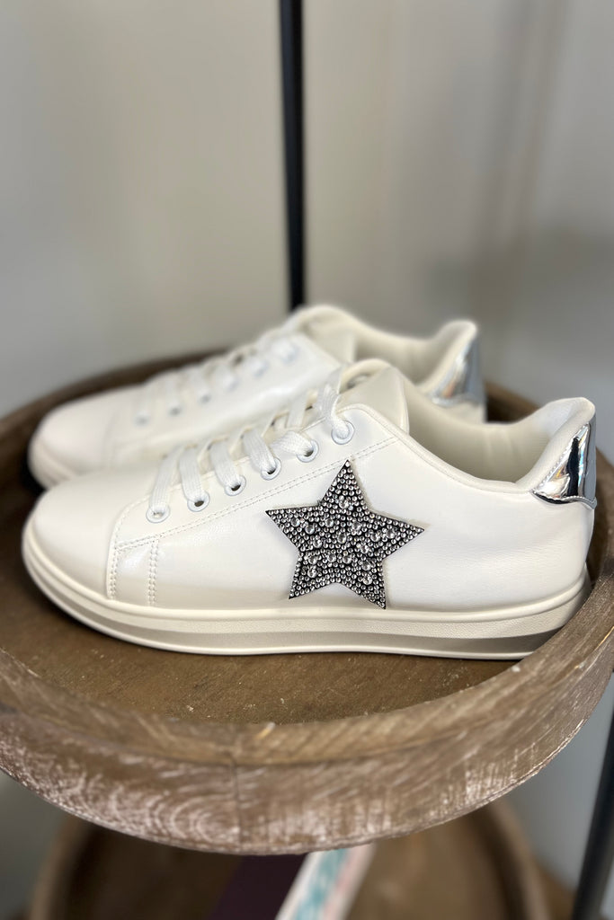 STARLA White Sneakers With Star - Sassy & Southern