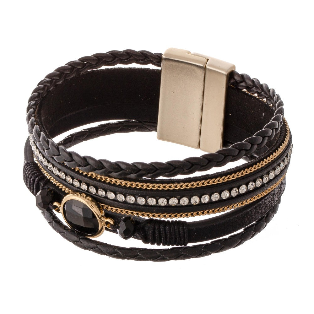 Magnetic Black Braided Bracelet - Sassy & Southern