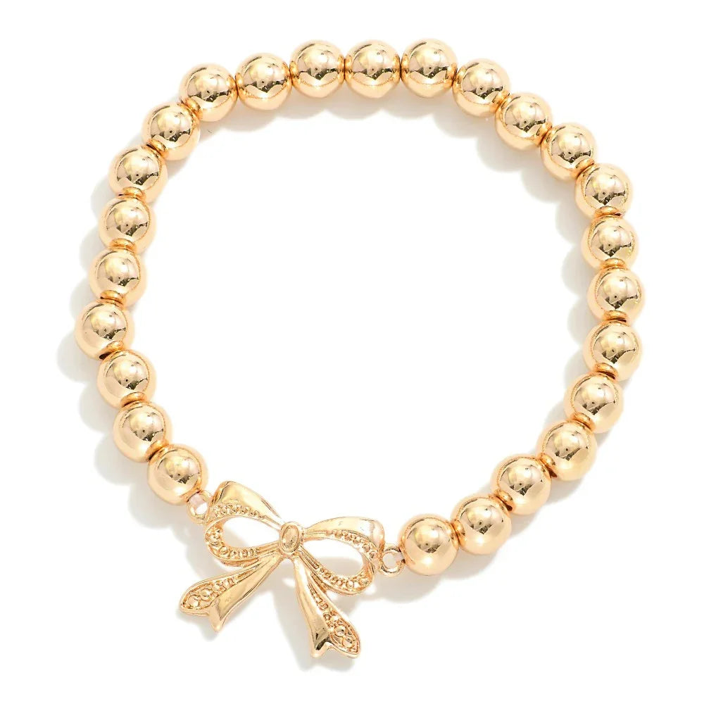 Gold Bow Bracelet - Sassy and Southern