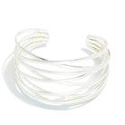 Worn Silver Criss Cross Cuff Bracelet - Sassy and Southern