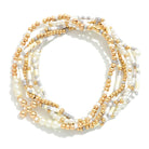 Gold/Grey Beaded Bracelets (Set of 6) - Sassy and Southern