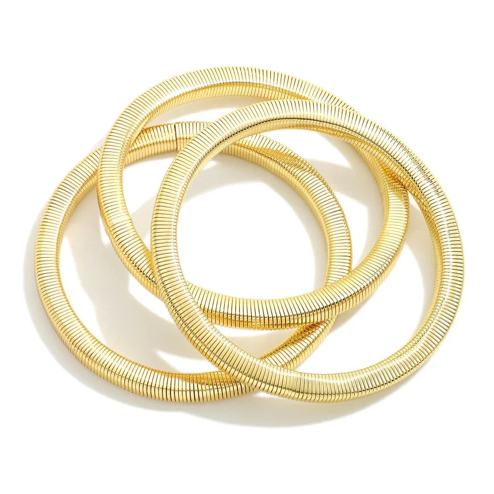 Set Of 3 Omega Chain Bracelets - Sassy and Southern