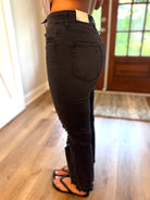 NOVA Black Distressed Knee Jeans - Sassy and Southern