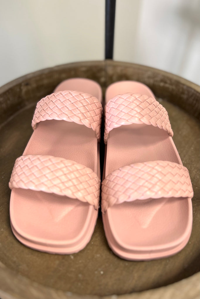 KENDALL Light Pink Slide on Braided Shoes - Sassy & Southern