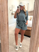 ZOE Corded Top & Shorts Set (Jade) - Sassy and Southern