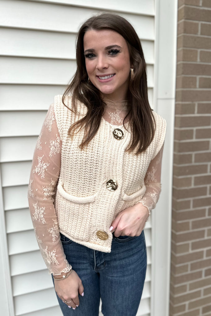 BAILEY Button Down Chunky Sweater - Sassy & Southern