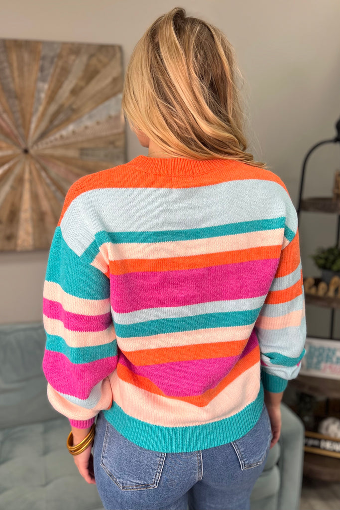 NORA Striped Sweater (Multi Color) - Sassy & Southern