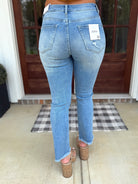 JUNIPER High Rise Raw Hem Jeans (S-3X) - Sassy and Southern