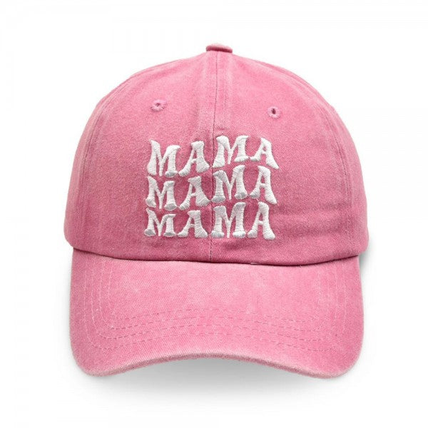 Mama Embroidered Hat (Pink) - Sassy & Southern