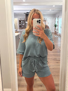 ZOE Corded Top & Shorts Set (Jade) - Sassy and Southern