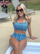 RAE Blue Two Piece Swimsuit Set Top & Bottoms (S-2X) - Sassy and Southern